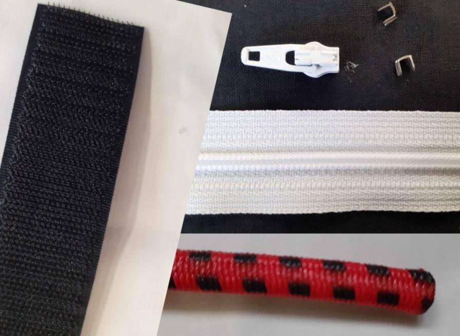 Seile, Klettbänder, Nylonseile, Gummiseile und Reissverschlüsse per Laufmeter